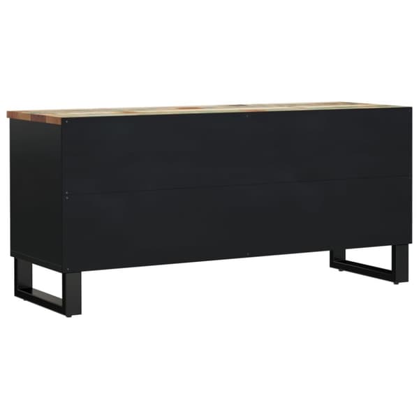 tv-bord 100x33x46 cm massivt genbrugstræ og konstrueret træ