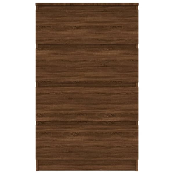 kommode 60x35x98,5 cm konstrueret træ brun egetræsfarve