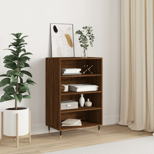 skab 57x35x90 cm konstrueret træ brunt egetræ