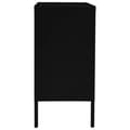 Pikkukuva 4 / 10: Senkki musta 75x35x70 cm teräs ja karkaistu lasi