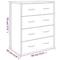 Pikkukuva 7 / 8: Senkki 4 vetolaatikolla 60x30,5x71 cm betoninharmaa