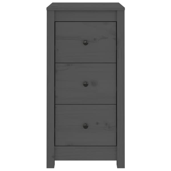 skænke 2 stk. 40x35x80 cm massivt fyrretræ grå