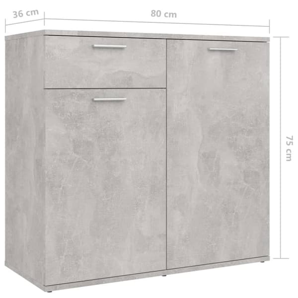 Senkki betoninharmaa 160x36x75 cm tekninen puu