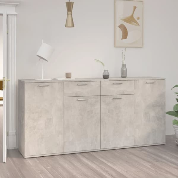 Senkki betoninharmaa 160x36x75 cm tekninen puu