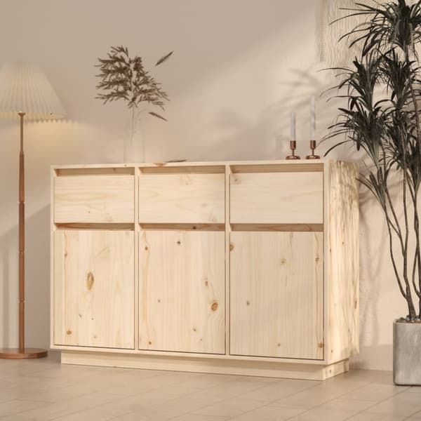 skænk 110x34x75 cm massivt fyrretræ