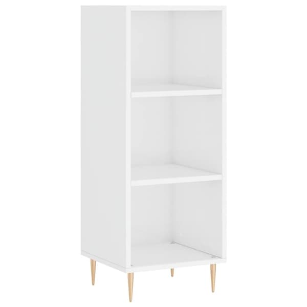 skab 34,5x34x180 cm konstrueret træ hvid højglans