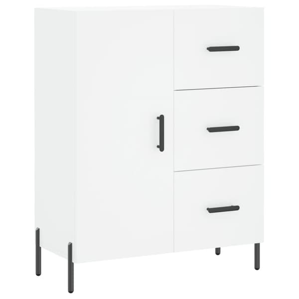 højskab 69,5x34x180 cm konstrueret træ hvid