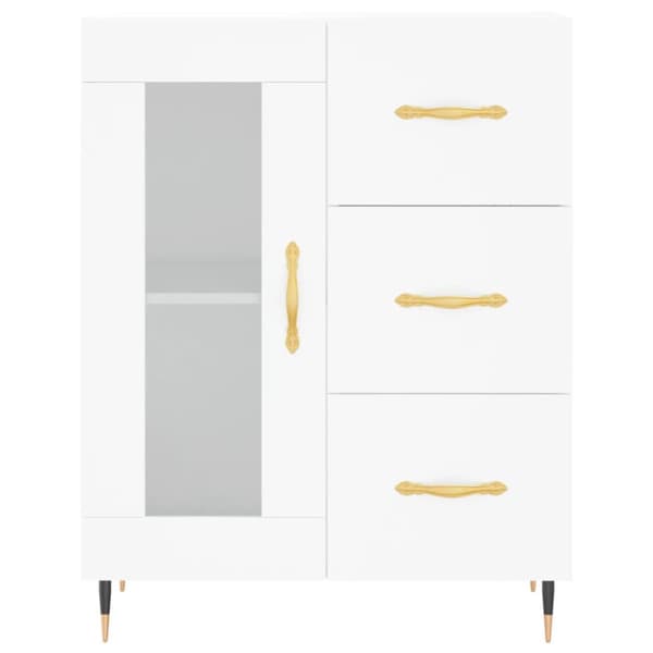 højskab 69,5x34x180 cm konstrueret træ hvid