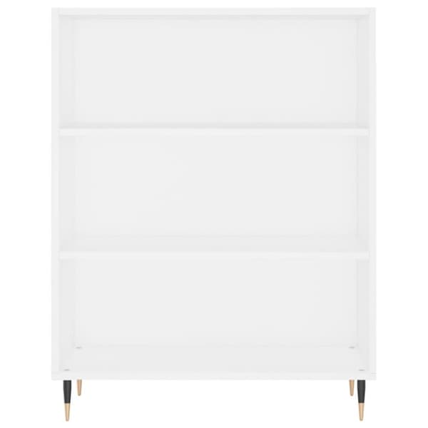 reol 69,5x32,5x180 cm konstrueret træ hvid