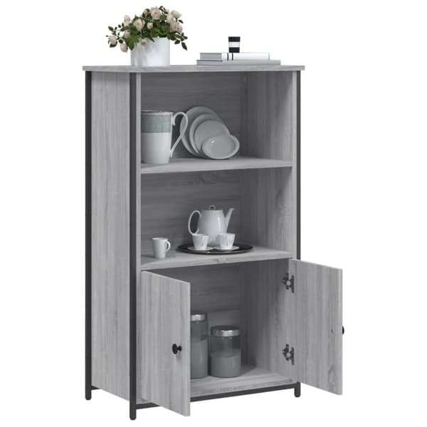 skab 62x32x103,5 cm konstrueret træ grå sonoma-eg