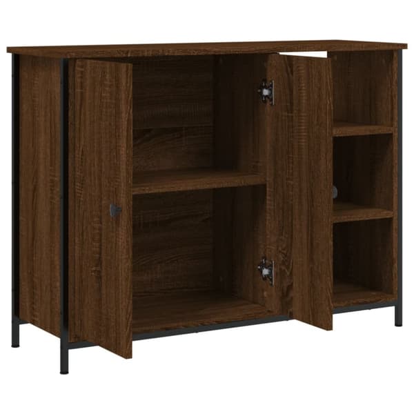 skænk 100x33x75 cm konstrueret træ brun egetræsfarve