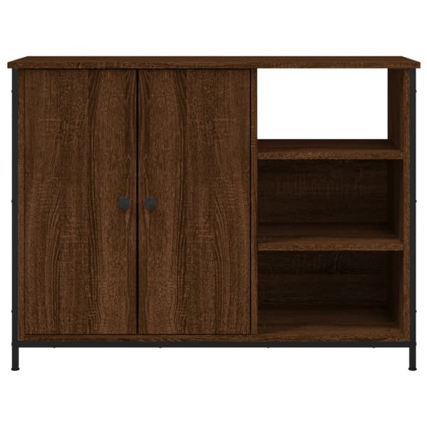 skænk 100x33x75 cm konstrueret træ brun egetræsfarve