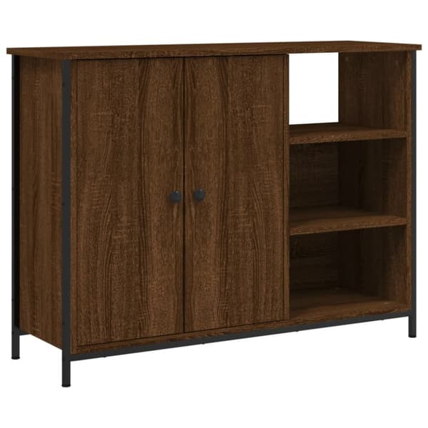 skænk 100x33x75 cm konstrueret træ brun egetræsfarve