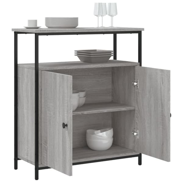 skænk 70x30x80 cm konstrueret træ grå sonoma-eg