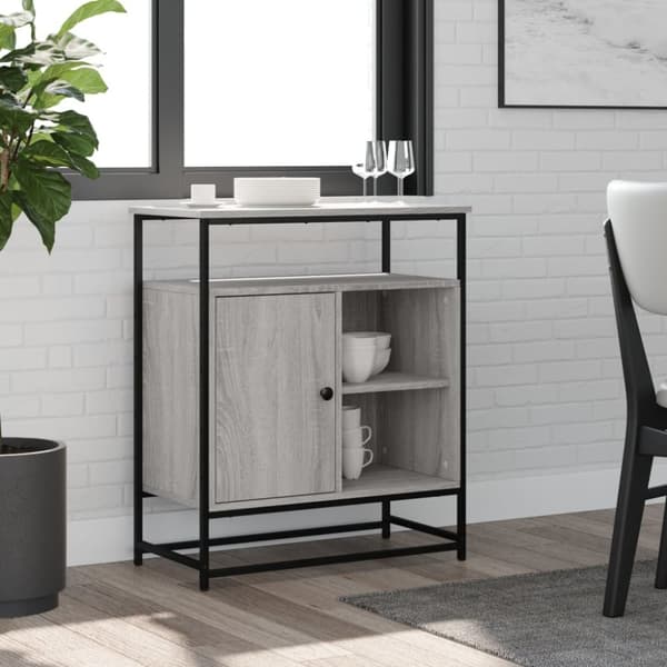 skænk 69x35x80 cm konstrueret træ grå sonoma-eg
