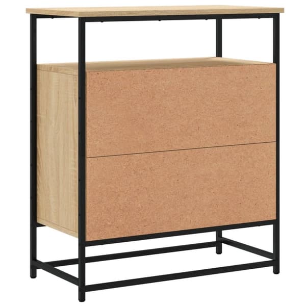 skænk 69x35x80 cm konstrueret træ sonoma-eg