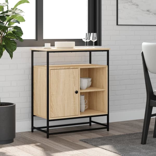 skænk 69x35x80 cm konstrueret træ sonoma-eg