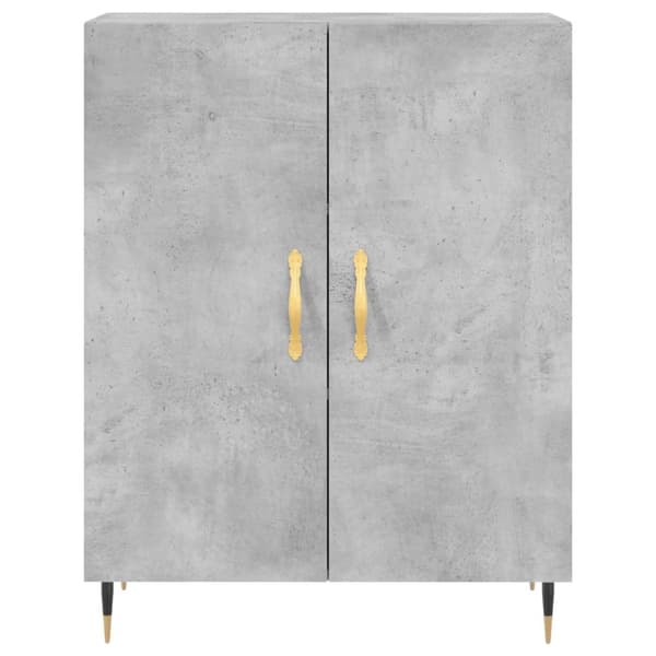 højskab 69,5x34x180 cm konstrueret træ betongrå