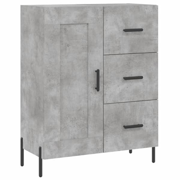 højskab 69,5x34x180 cm konstrueret træ betongrå