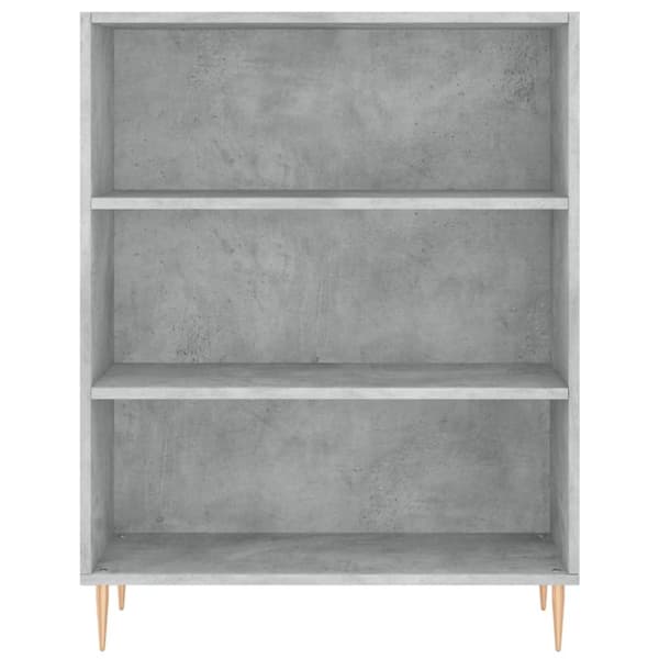 reol 69,5x32,5x180 cm konstrueret træ betongrå