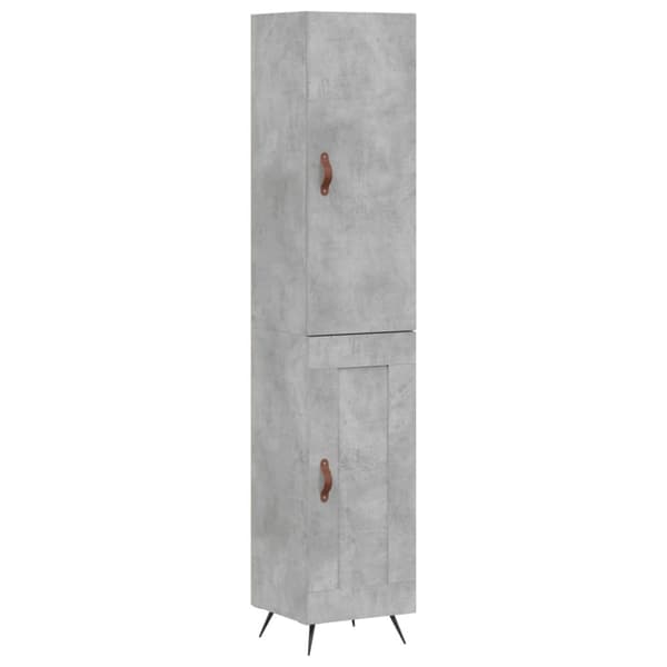 skab 34,5x34x180 cm konstrueret træ betongrå