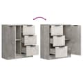 Pikkukuva 7 / 9: Senkit 2 kpl betoninharmaa 60x30x70 cm tekninen puu