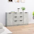 Pikkukuva 1 / 9: Senkit 2 kpl betoninharmaa 60x30x70 cm tekninen puu