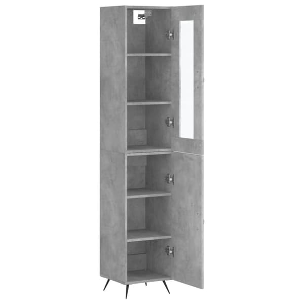 skab 34,5x34x180 cm konstrueret træ betongrå