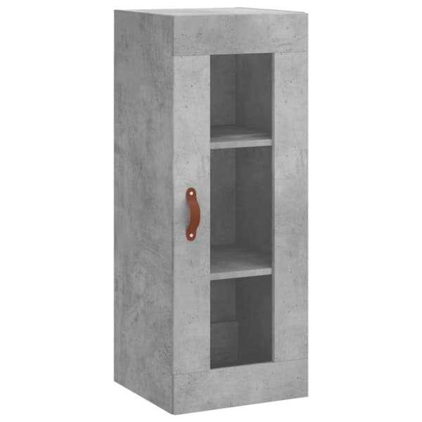 skab 34,5x34x180 cm konstrueret træ betongrå