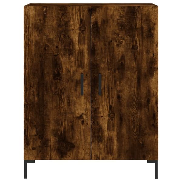 højskab 69,5x34x180 cm konstrueret træ røget egetræsfarve