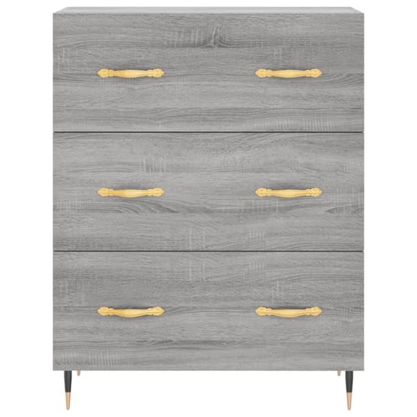 højskab 69,5x34x180 cm konstrueret træ grå sonoma-eg