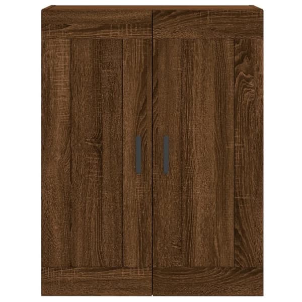 højskab 69,5x34x180 cm konstrueret træ brun egetræsfarve