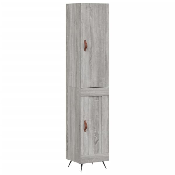 højskab 34,5x34x180 cm konstrueret træ grå sonoma-eg