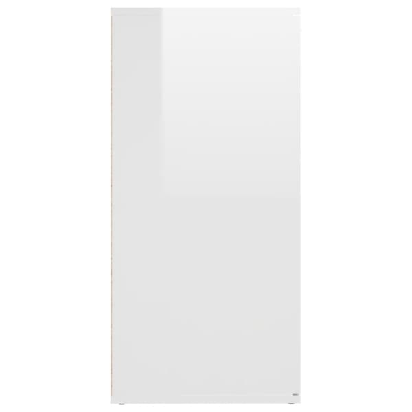 skænk 160x36x75 cm konstrueret træ hvid højglans