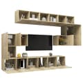 Miniatyrbild 3 av 7: Tv-skåp 10 delar sonoma-ek konstruerat trä