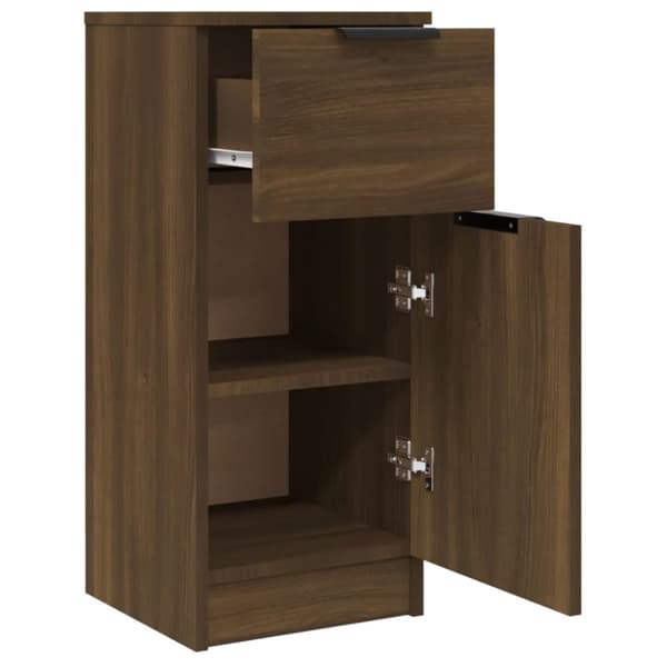 Senkit 2 kpl ruskea tammi 30x30x70 cm tekninen puu