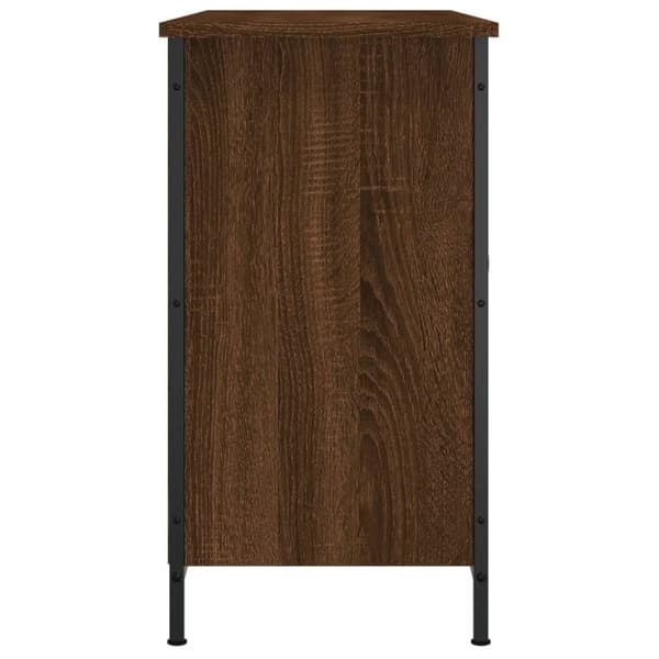 Tv-bänk brun ek 100x35x65 cm konstruerat trä