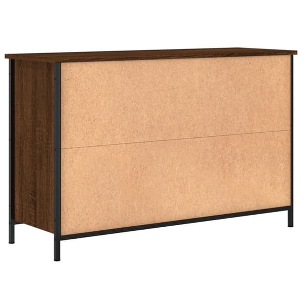 Tv-bänk brun ek 100x35x65 cm konstruerat trä