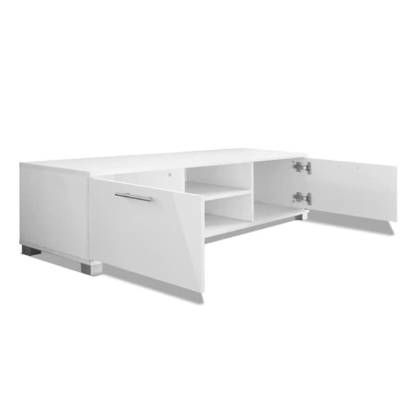 tv-bord 120x40,5x35 cm hvid højglans