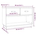 Miniatyrbild 10 av 10: Tv-bänk vit 90x40x60 cm massiv furu
