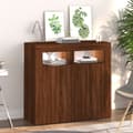 Pikkukuva 5 / 10: Senkki LED-valoilla ruskea tammi 80x35x75 cm