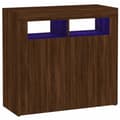 Pikkukuva 2 / 10: Senkki LED-valoilla ruskea tammi 80x35x75 cm