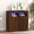 Pikkukuva 1 / 10: Senkki LED-valoilla ruskea tammi 80x35x75 cm
