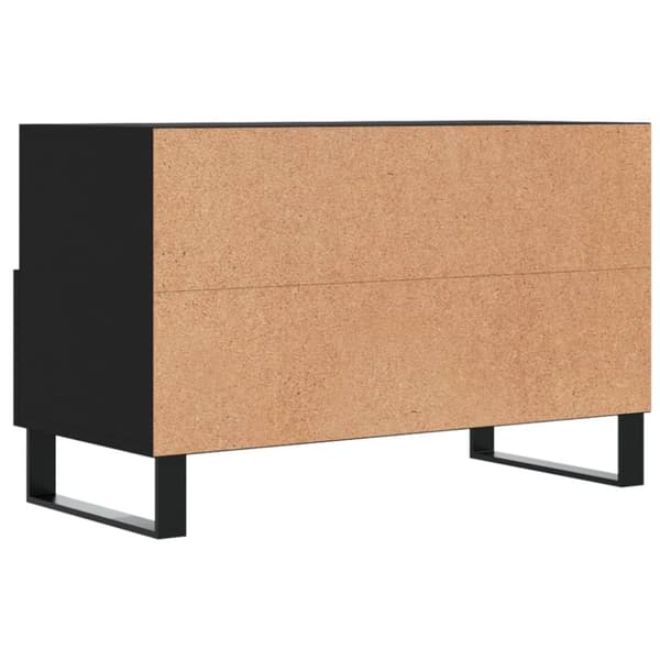 Tv-bänk svart 80x36x50 cm konstruerat trä