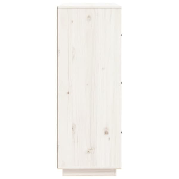 Vitrinskåp vit 34x40x108,5 cm massiv furu