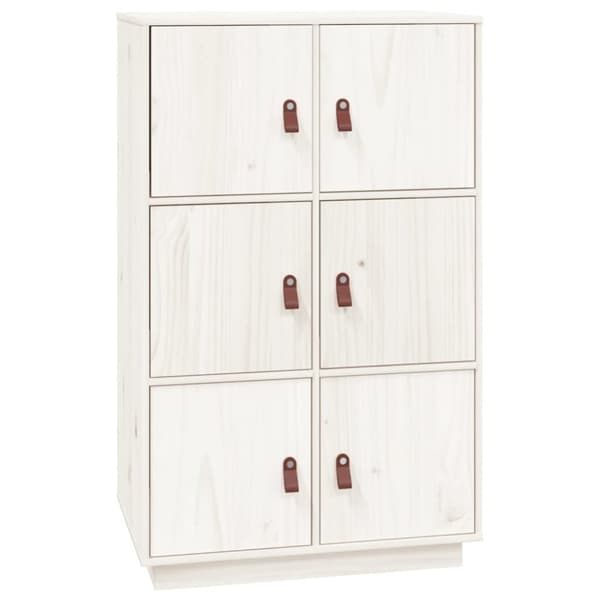 Vitrinskåp vit 34x40x108,5 cm massiv furu