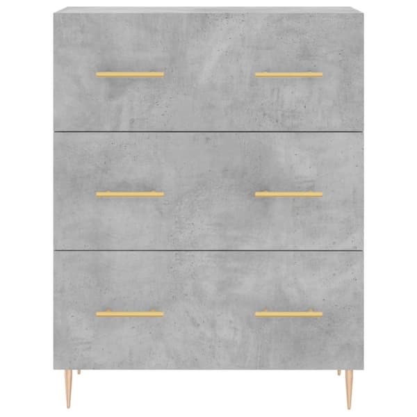 højskab 69,5x34x180 cm konstrueret træ betongrå