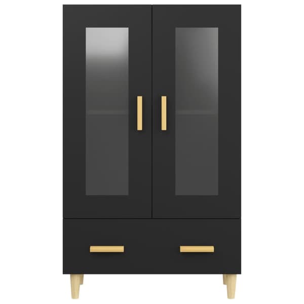 skab 70x31x115 cm konstrueret træ sort