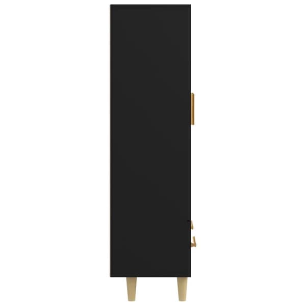 skab 70x31x115 cm konstrueret træ sort
