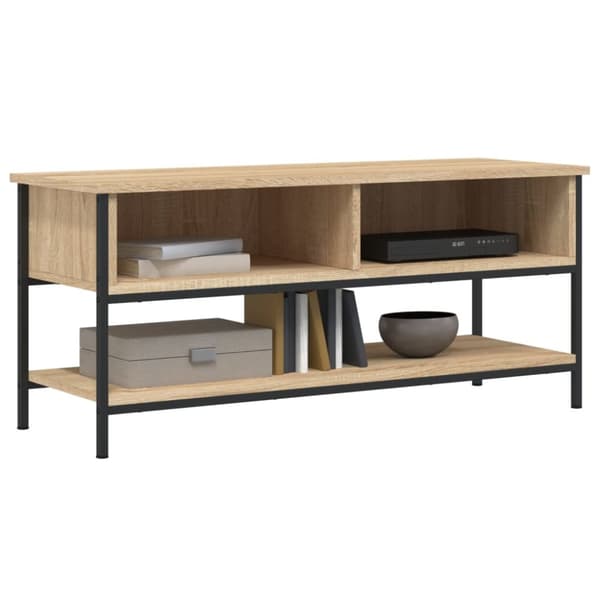 Tv-bänk sonoma-ek 100x35x45 cm konstruerat trä